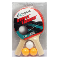 Набір для настільного тенісу Extreme Motion TT24167, 2 ракетки, 3 м'ячики