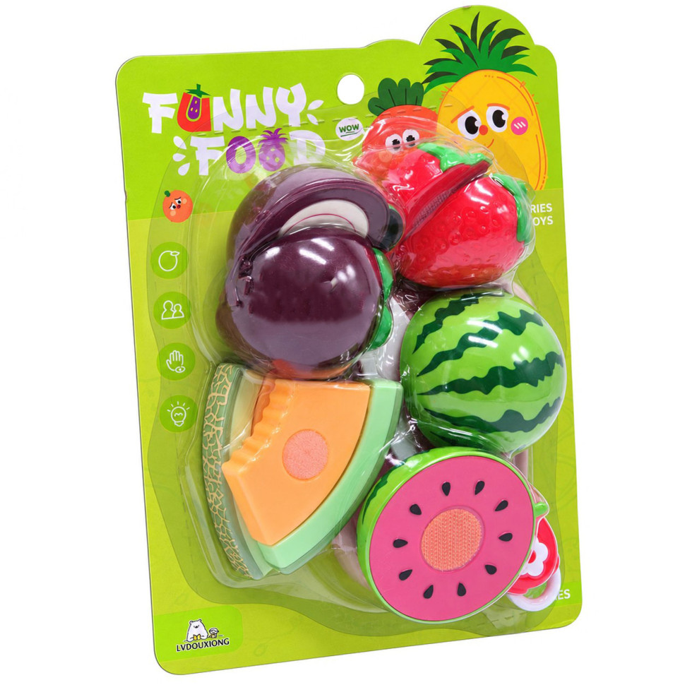 Игровой набор продуктов на липучке Funny Food 228R5-8 с ножом и досточкой опт, дропшиппинг