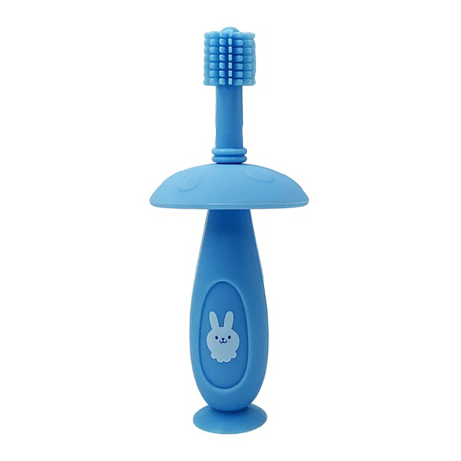 Силиконовая зубная щетка Mumlove MGZ-0716(Blue) с ограничителем опт, дропшиппинг