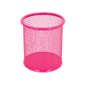 Стакан для ручек 562001-Pink металлический, круглый, 9,5х7,5см опт, дропшиппинг