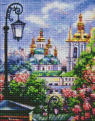 Алмазная мозаика "Киев золотоверхий весной" Идейка AMO7245 40х50 см