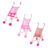 Детская коляска для кукол 886-1A трость, двойные пластиковые колеса, складная