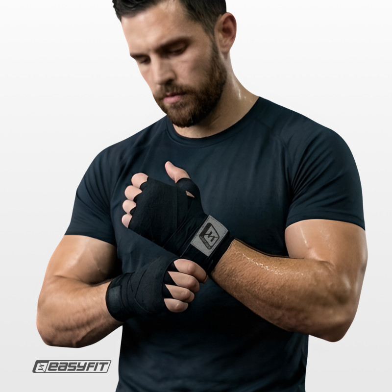 Бинты для бокса EasyFit EF-0374-30-bk, Classic Wrap, черный 3 м опт, дропшиппинг