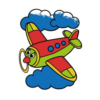 Детская раскраска пальчиковыми красками "Самолетик" 15629-AC 25х25 см