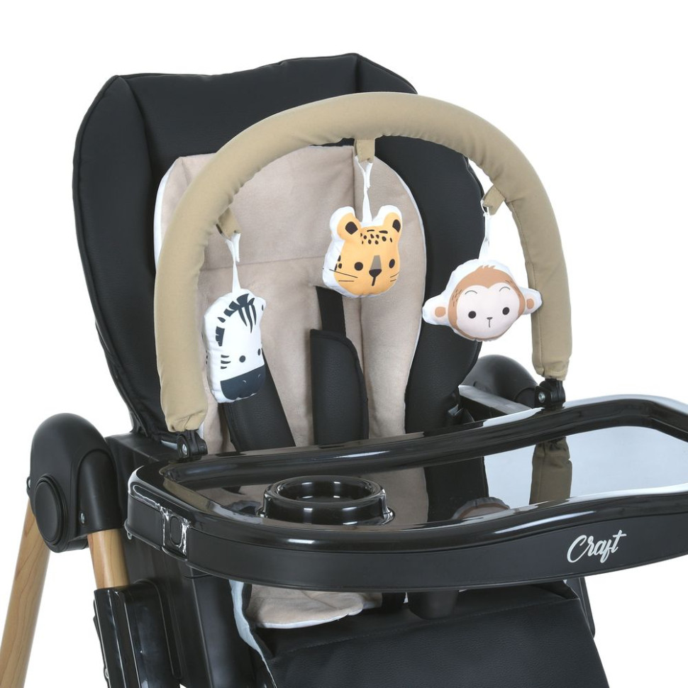 Детский стульчик для кормления CRAFT ME 1115-W Black  опт, дропшиппинг
