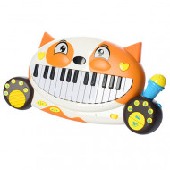 Дитяче піаніно Кіт з мікрофоном 8710D, 28 клавіш