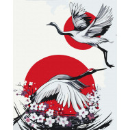 Картина по номерам "Японский журавль" © Yana Biluhina Brushme BS53799 40x50 см