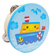 Деревянная игрушка Бубен "Корабль" MD 0367-31 диаметр 15 см