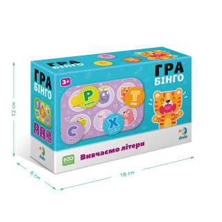 Дитяча гра Бінго, вивчаємо букви DoDo 300197 укр. мовою