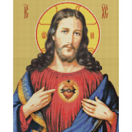 Алмазная мозаика "Сердце Иисуса" Brushme DBS1090 40х50 см