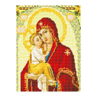 Алмазная мозаика "Икона Божьей Матери" EJ1215, 40х30 см