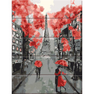 Картина по номерам по дереву "Улицы Парижа" ASW064 30х40 см 