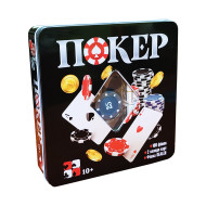 Настольная игра Покер 3896A в металлической коробке