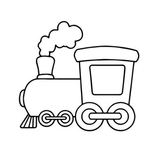 Детская раскраска пальчиковыми красками "Паровозик" 15628-AC 25х25 см