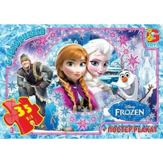 Пазлы детские "Frouzen" Ледяное Сердце FR012, 35 элементов