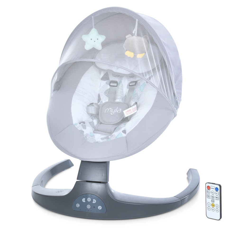 Детский Укачивающий центр MYLA ME 1074 Medium Gray Drops опт, дропшиппинг