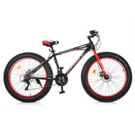Велосипед підлітковий PROFI EB26POWER 1.0 S26.1 чорно-червоний