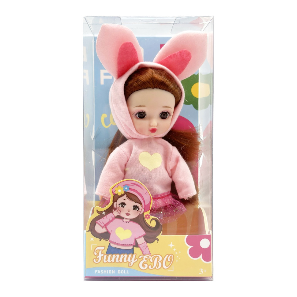 Кукла шарнирная для девочек Funny EBO DH2368B(Pink) 15 см опт, дропшиппинг