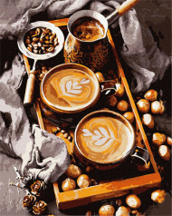 Картина по номерам "Кофейная романтика" KHO5634 Идейка 40х50см