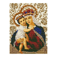 Алмазная мозаика "Икона Божьей Матери" EJ1262, 40х30 см
