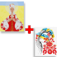 Набор картин по номерам 2 в 1 Идейка "Мать Украина" 40х50 KHO4910 и "Молодость" 30х40 KHO4988