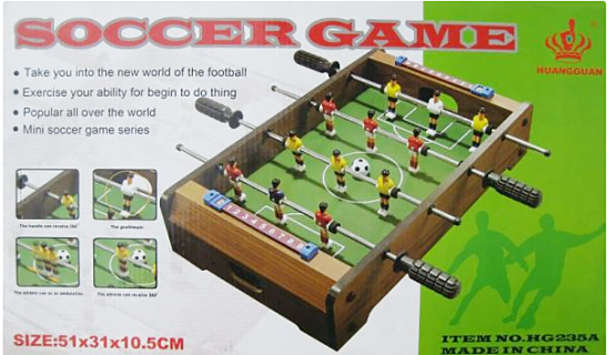 Настольный футбол на штангах HG 235 A деревянный