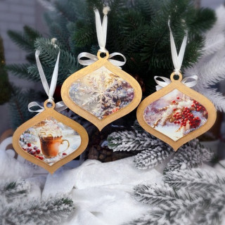 Творческий набор для создания 3-х елочных украшений "Cozy Winter" FDCKW-054