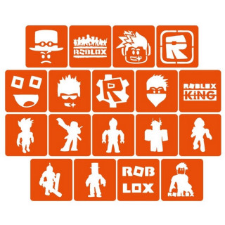 Набор трафаретов для био-тату «Roblox» Roblox_5x5_18_1