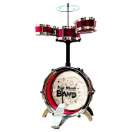 Барабанная установка детская 4008E-5(Red) 4 барабана, стульчик
