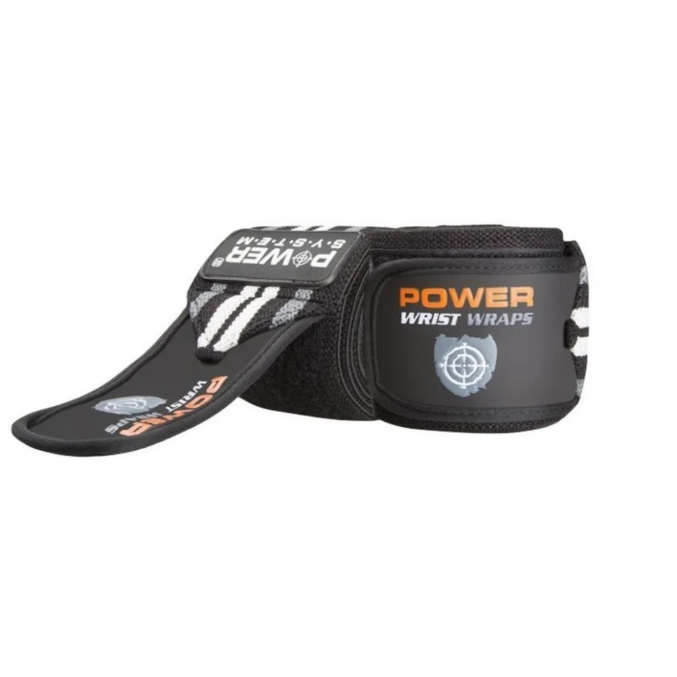 Кістові бинти Wrist Wraps Power System PS-3500_Grey-Black - гурт(опт), дропшиппінг