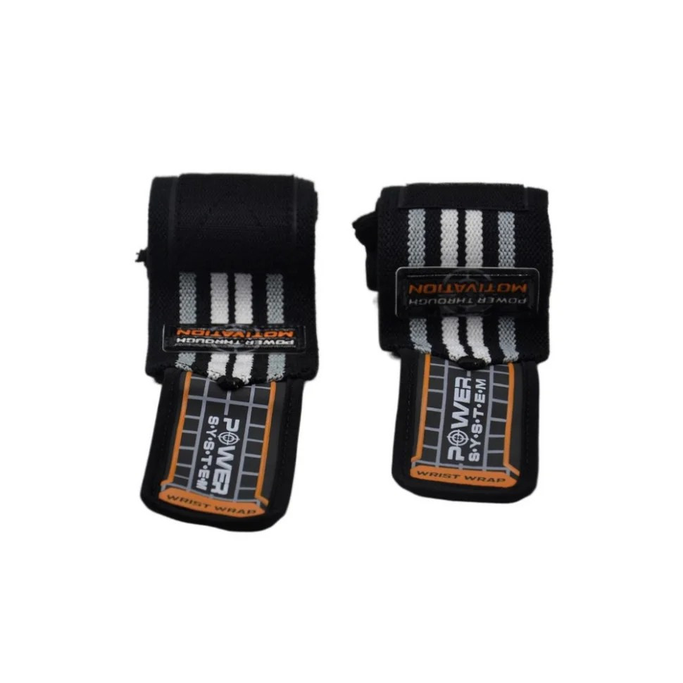 Кістові бинти Wrist Wraps Power System PS-3500_Grey-Black - гурт(опт), дропшиппінг