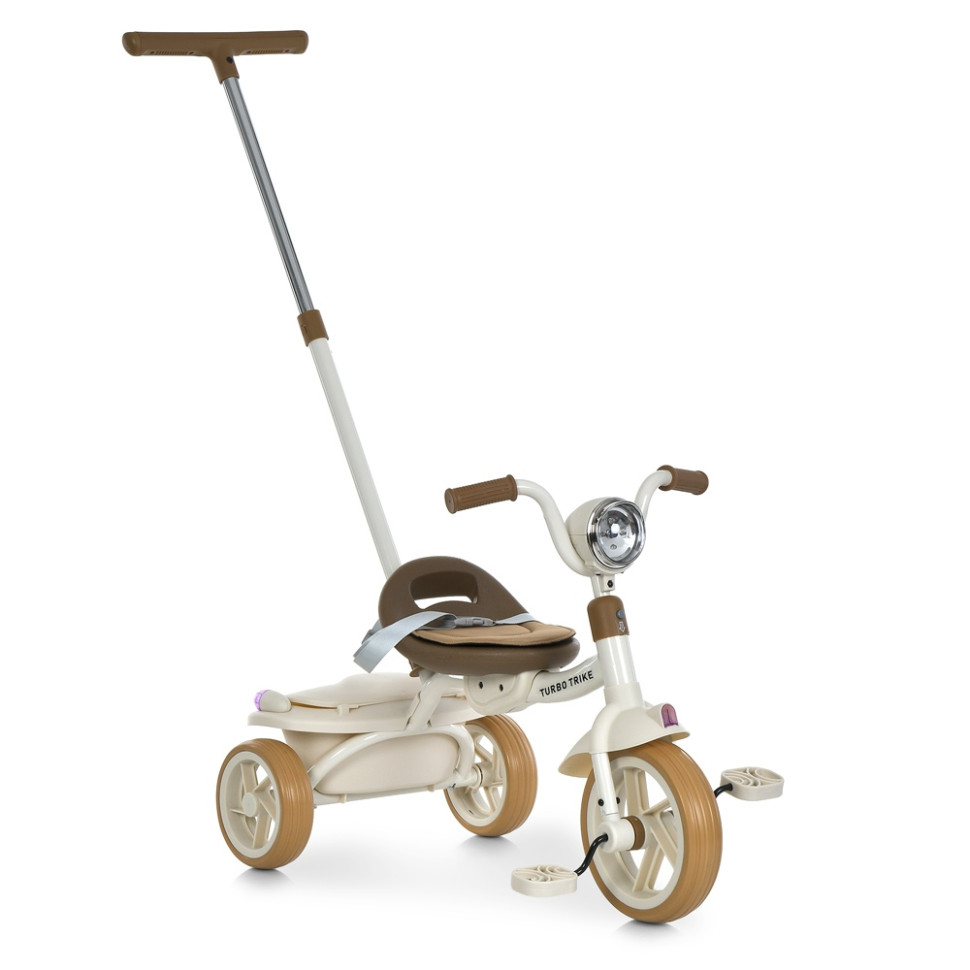 Велосипед детский трехколесный MT 1037-1 Beige, с родительской ручкой опт, дропшиппинг
