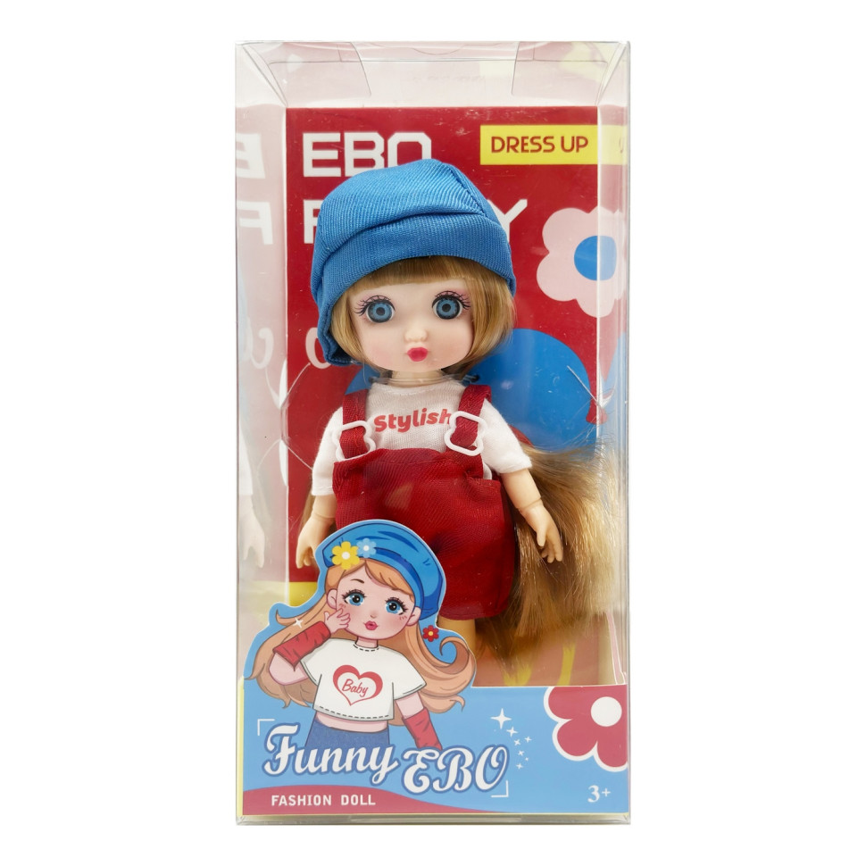 Кукла шарнирная для девочек Funny EBO DH2368B(Blue) 15 см опт, дропшиппинг