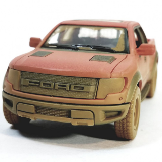 Дитяча модель машинки пікап Ford F-150 SVT Raptor-Supercrew Muddy Kinsmart KT5365WY інерційна, 1:46 