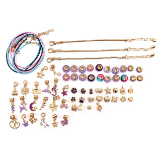 Набор для создания браслетов Pandora THE BEST GOLD(Violet) с подвесками