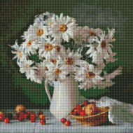 Алмазная мозаика "Ромашковая красота" Идейка AMO7331 40х40см