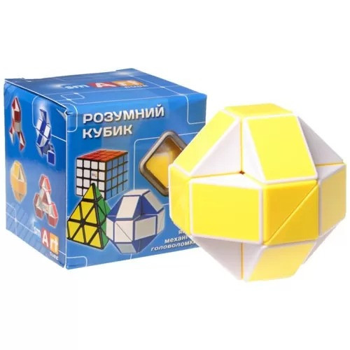 Змійка Рубика біло-жовта Smart Cube SCT405 в коробці - гурт(опт), дропшиппінг