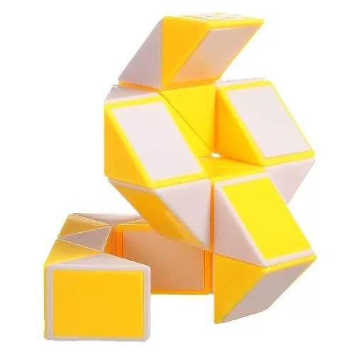 Змійка Рубика біло-жовта Smart Cube SCT405 в коробці - гурт(опт), дропшиппінг