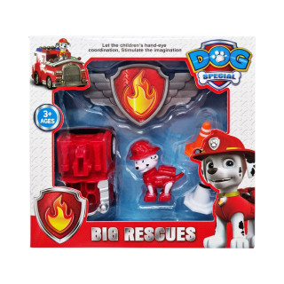 Игровая фигурка героя "Щенячий патруль: Маршал" HS-2390(Red) красный, с аксессуарами