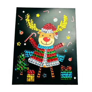 Набор для творчества мозаика из пайеток "Рождественский олень" НТ-37-03 