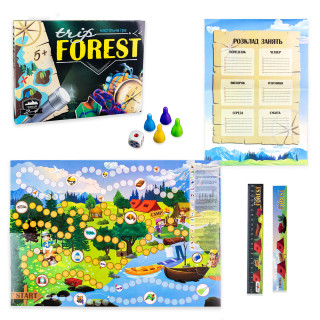 Настільна Гра-бродилка Trip Forest 30553 ігрове поле, 4 фішки, кубик