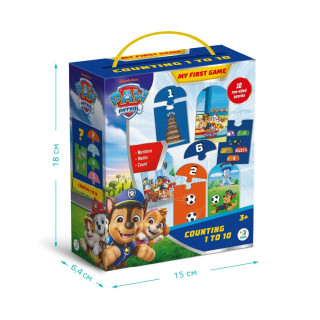 Пазл детский "Paw Patrol счет от 1 до 10" 200621, 20 элементов