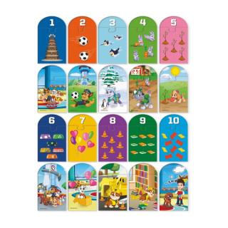 Пазл детский "Paw Patrol счет от 1 до 10" 200621, 20 элементов
