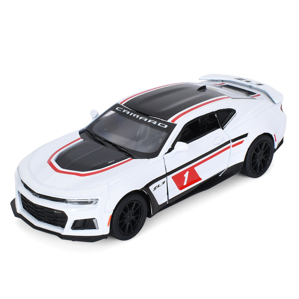 Дитяча модель машинки Chevrolet Camaro ZL1 2017 Kinsmart KT5399FW інерційна, 1:38  White
