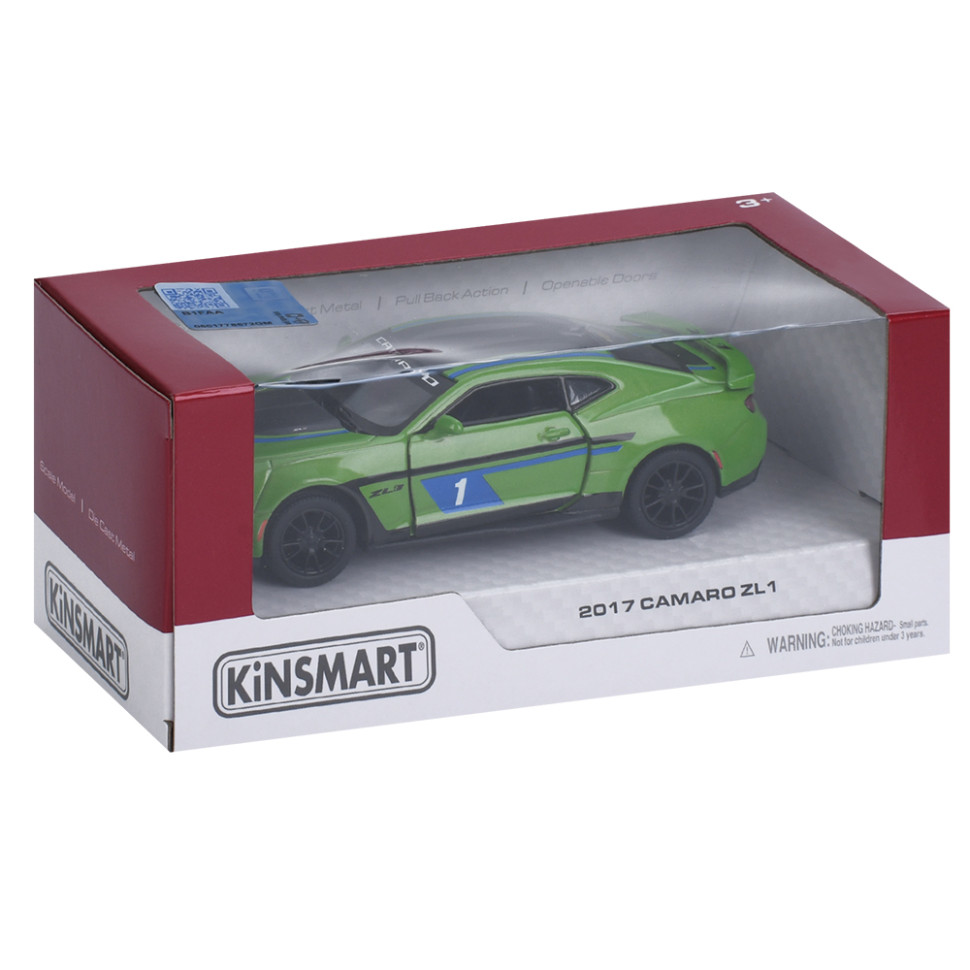 Дитяча модель машинки Chevrolet Camaro ZL1 2017 Kinsmart KT5399FW інерційна, 1:38 - гурт(опт), дропшиппінг