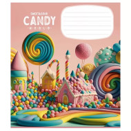Тетрадь ученическая "Candy world" 012-3266K-5 в клетку, 12 листов
