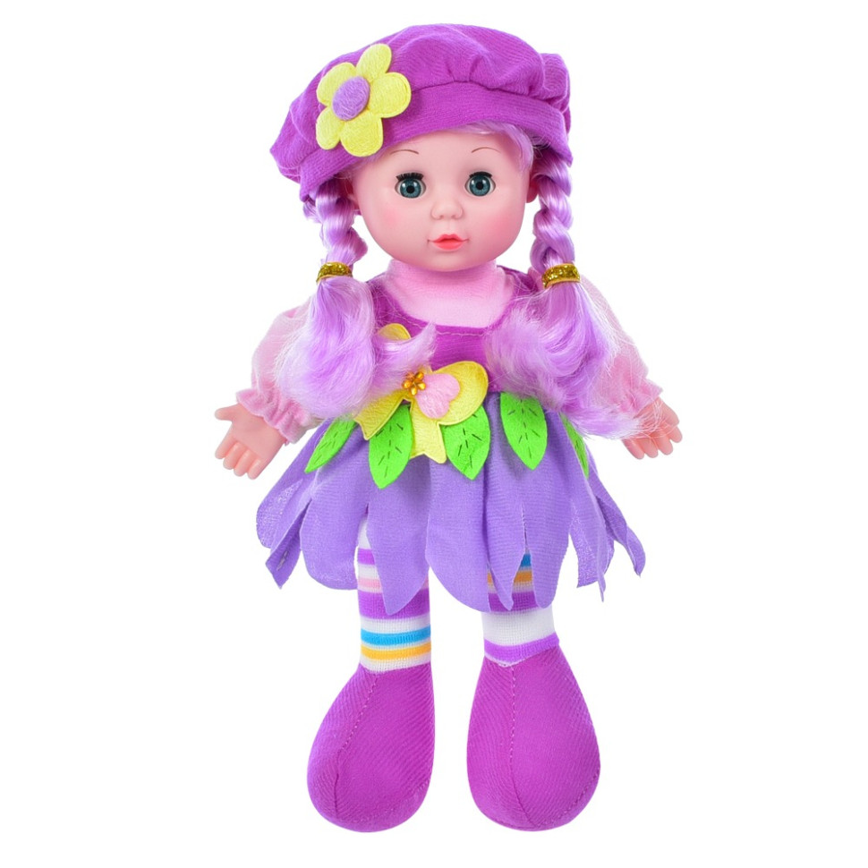 Дитяча Лялька LY3011(Violet) м'яконабивна, 28 см, фіолетова - гурт(опт), дропшиппінг 