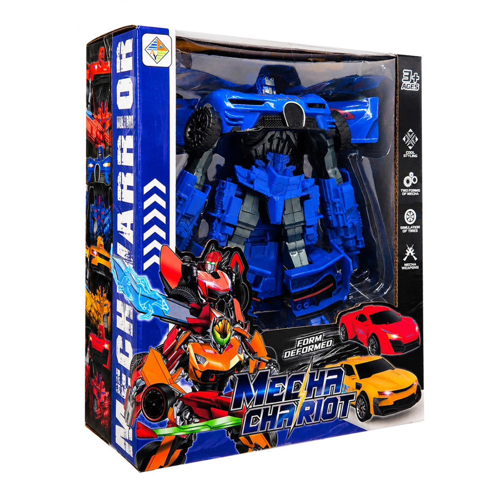 Детская игрушка Трансформер HY-3344(Blue) робот 18 см+машина опт, дропшиппинг