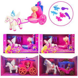 Игрушка Карета 8617-20 с куклой, парикмахерский набор