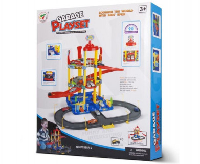 Игрушечный паркинг с лифтом P7888A-2 машинки в наборе